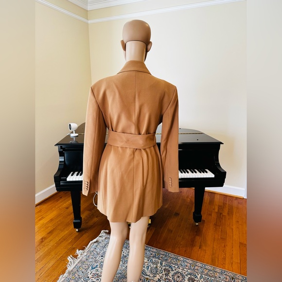 NWT Blogger’s Favorite Luxury Minimalist Zara Double Breasted Camel Coat/Dress - Picture 16 of 17